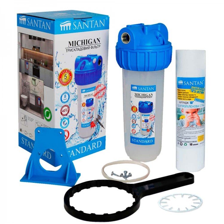 купити Фільтр для очищення води SANTAN Michigan 3PS, 1" (з картриджем) - SANTAN Водомет в Києві