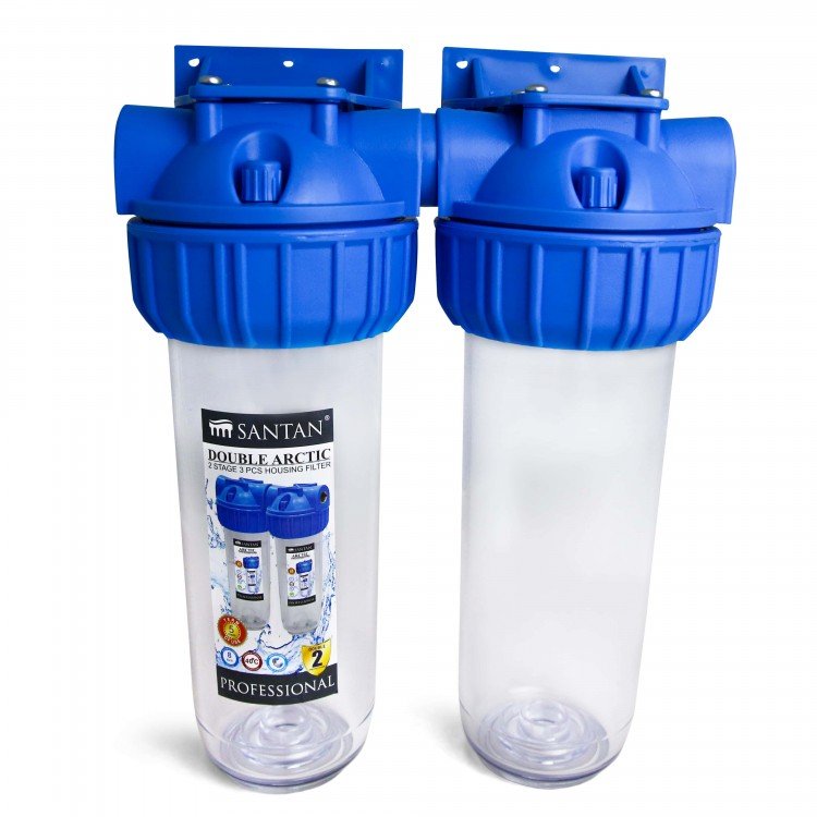 купити Колба подвійна SANTAN Double Arctic 3PS, 1/2", корпус, кріплення, ключ, без картриджа - SANTAN Водомет в Києві