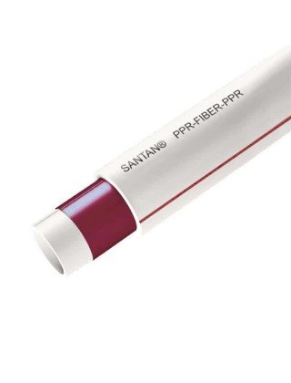 PPR труба SANTAN Fiber 20 мм біла PPR-Fiber-PPR 20x2,8 мм