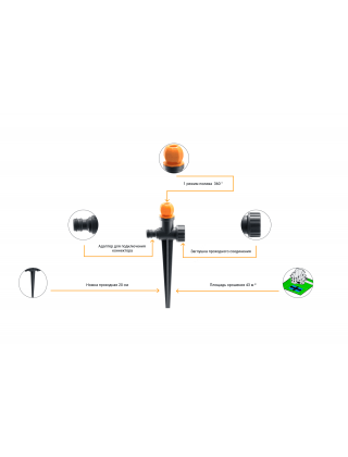 Дощувач Presto-PS зрошувач круговий Тюльпан (8401) Дощувач Presto-PS зрошувач круговий Тюльпан (8401)