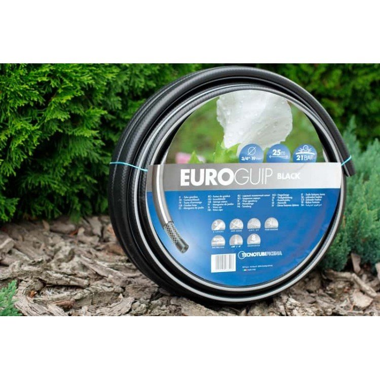 купити Шланг садовий Tecnotubi Euro Guip Black для поливу діаметр 1 дюйм, довжина 25 м (EGB 1 25) - Tecnotubi Водомет в Києві