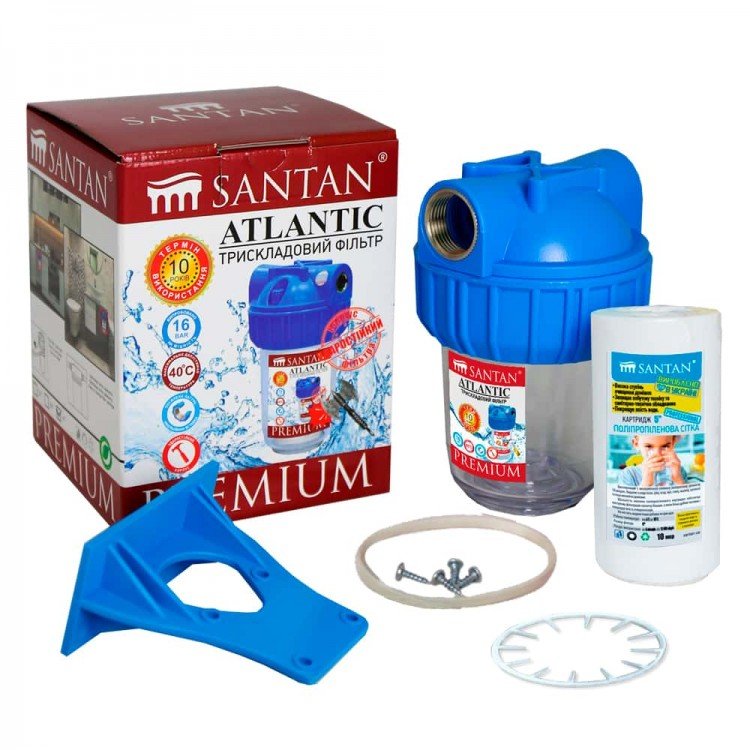 купити Фільтр для очищення води SANTAN ATLANTIC 3PS, 1/2" (з картриджем) - SANTAN Водомет в Києві купити Фільтр для очищення води SANTAN ATLANTIC 3PS, 1/2" (з картриджем) - SANTAN Водомет в Києві