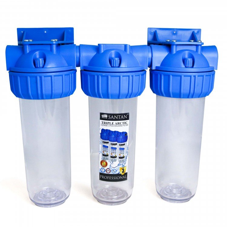 купити Колба потрійна SANTAN Triple Arctic 3PS, 1/2", корпус, кріплення, ключ, без картриджа - SANTAN Водомет в Києві купити Колба потрійна SANTAN Triple Arctic 3PS, 1/2", корпус, кріплення, ключ, без картриджа - SANTAN Водомет в Києві