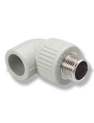 PP-R Кут Wavin 20х1/2''з зовнішнім різьбленням PP-R Кут Wavin 20х1/2''з зовнішнім різьбленням