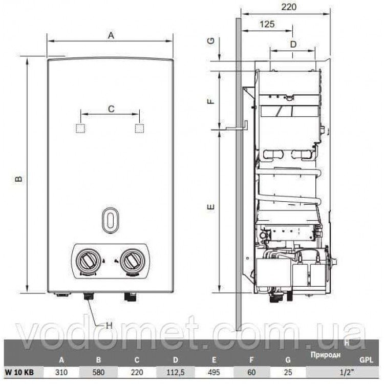 Therm 2000 O W 10 KB авт. розпал від батарейок - Bosch Therm 2000 O W 10 KB авт. розпал від батарейок - Bosch Магазин Водомет - Водонагрівачі