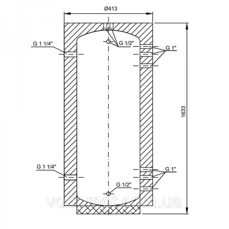 Теплоакумулятор Thermo Alliance ТА Mini-00 130 40 мм - Thermo Alliance Теплоакумулятор Thermo Alliance ТА Mini-00 130 40 мм - Thermo Alliance Магазин Водомет - Буферні ємності