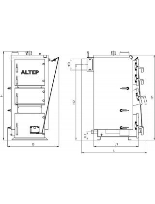 Котел твердопаливний 'ALTEP' КТ-2Е-М-15 квт DUO Котел твердопаливний 'ALTEP' КТ-2Е-М-15 квт DUO