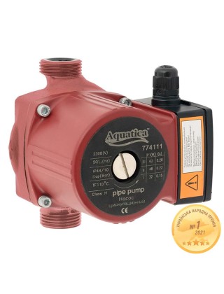 Насос циркуляційний 65Вт Hmax 4м Qmax 63л/хв Ø1½" 180мм+гайки Ø1" AQUATICA (774112) Насос циркуляційний 65Вт Hmax 4м Qmax 63л/хв Ø1½" 180мм+гайки Ø1" AQUATICA (774112)
