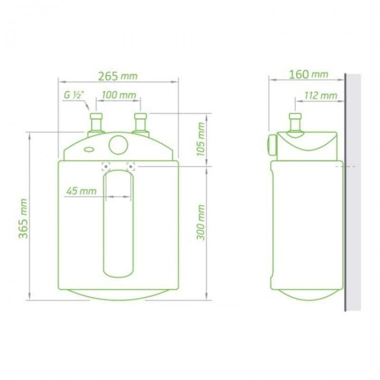 Водонагрівач TESY Compact Line GCU 0615 M01 RC - TESY Ел.в-н TESY Compact LINE над мойкою 6л, мокрий ТЕН 1,5 кВт (GCА 0615MO1RC) - Магазин Водомет - 1БАЗА