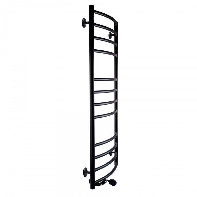Рушникосушарка UNIO LDE EL 1200-500-12 BLK Драбинка Дуга Еліт електро чорна - UNIO Магазин Водомет - Рушникосушки