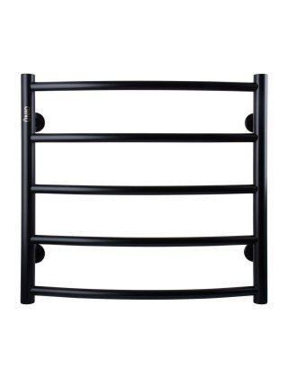 Рушникосушарка UNIO LD W 500-500-5 BLK Драбинка Дуга вода чорна