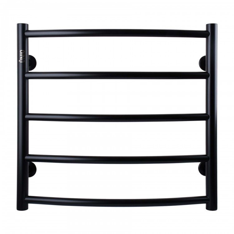 Рушникосушарка UNIO LD W 500-500-5 BLK Драбинка Дуга вода чорна - UNIO Рушникосушарка UNIO LD W 500-500-5 BLK Драбинка Дуга вода чорна - UNIO Магазин Водомет - Рушникосушки