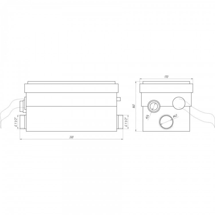 Каналізаційна установка VOLKS pumpe WC 250 - VOLKS Каналізаційна установка VOLKS pumpe WC 250 - VOLKS Магазин Водомет - Каналізаційні установки