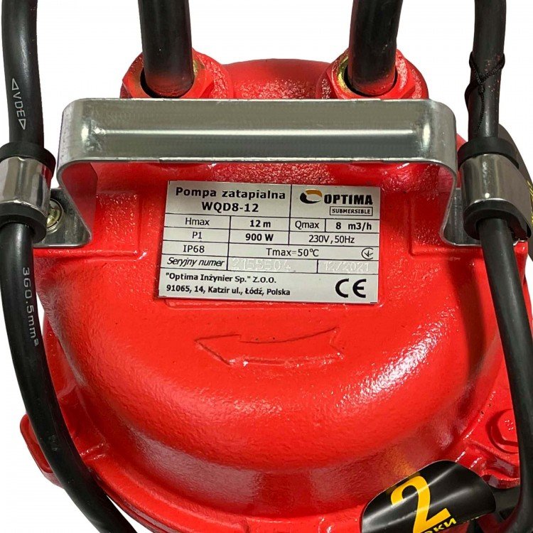 Насос фекальний Optima WQD8-12 0,9кВт - Optima Насос фекальний Optima WQD8-12 0,9кВт - Optima Магазин Водомет - Дренажні та каналізаційні насоси