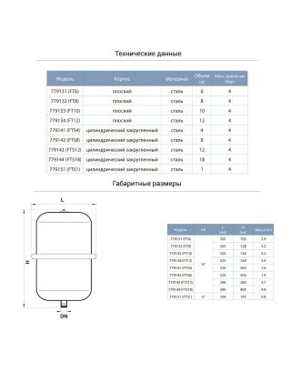 Бак для системи опалення плоский 8л D325 AQUATICA (779132) Бак для системи опалення плоский 8л D325 AQUATICA (779132)