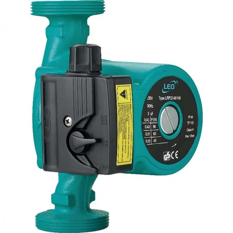 Насос циркуляційний 270Вт Hmax 12м Qmax 65л/хв ?1?" 180мм+гайки ?1" LEO 3.0 LRP25-120/180 (774471) - Leo Магазин Водомет - Циркуляційні насоси