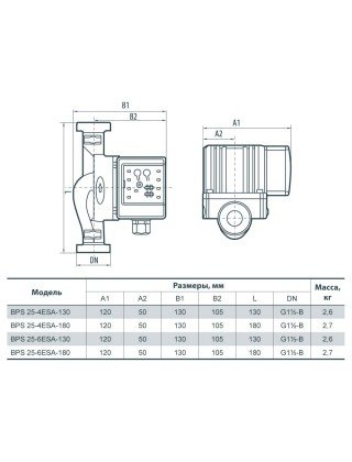 Циркуляційний насос BPS 25-4ESA-130 + гайки Циркуляційний насос BPS 25-4ESA-130 + гайки