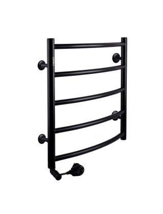 Рушникосушарка UNIO LD EL 500-500-5 BLK Драбинка Дуга електро чорна