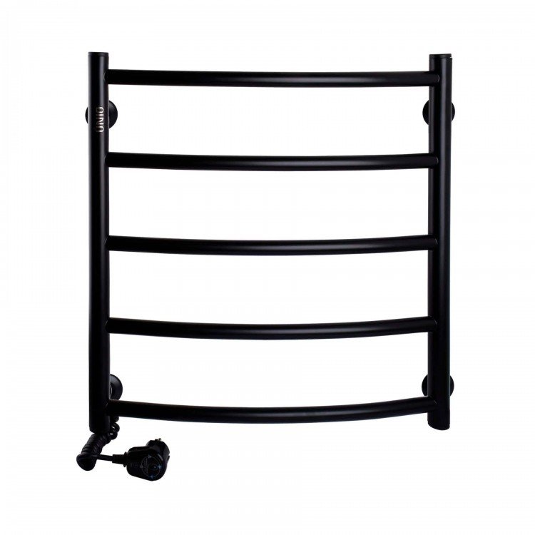 Рушникосушарка UNIO LD EL 500-500-5 BLK Драбинка Дуга електро чорна - UNIO Рушникосушарка UNIO LD EL 500-500-5 BLK Драбинка Дуга електро чорна - UNIO Магазин Водомет - Рушникосушки