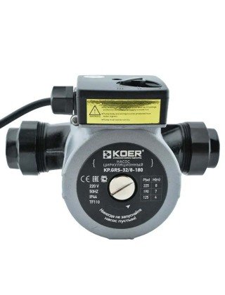Насос циркуляційний KOER з мокрим ротором KP.GRS-32/12-180 225Вт 10.2м³/ч Hmax 8м 2" KP0252