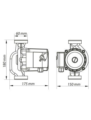 Насос циркуляційний KOER з мокрим ротором KP.GRS-32/12-180 225Вт 10.2м³/ч Hmax 8м 2" KP0252 Насос циркуляційний KOER з мокрим ротором KP.GRS-32/12-180 225Вт 10.2м³/ч Hmax 8м 2" KP0252