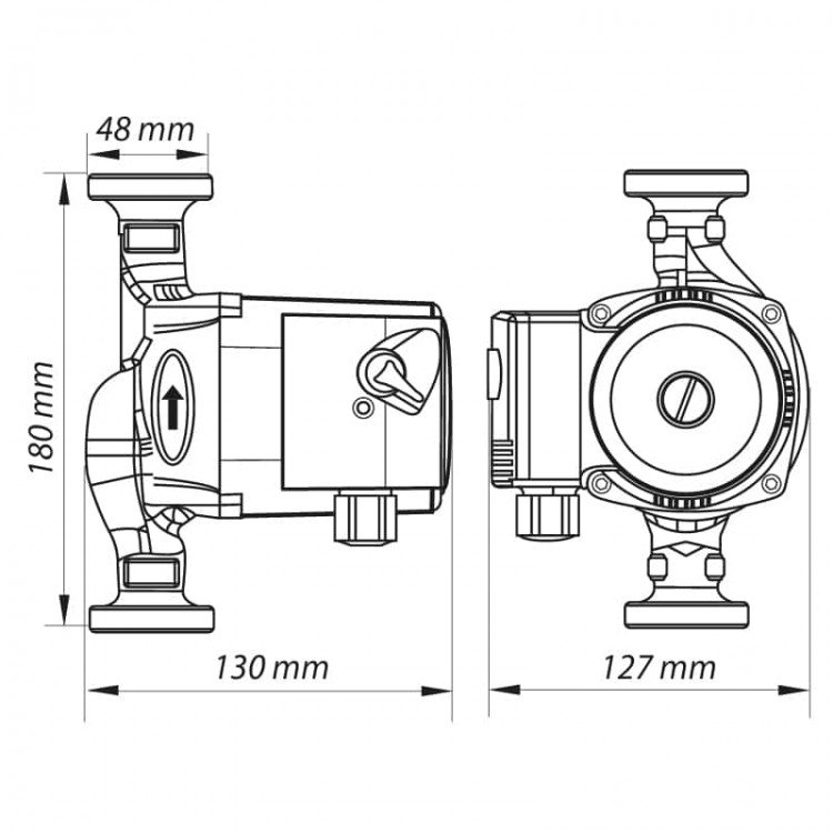 Насос циркуляційний відцентр. KOER KP.GRS-25 / 4-180 (KP0248) - KOER Насос циркуляційний відцентр. KOER KP.GRS-25 / 4-180 (KP0248) - KOER Магазин Водомет - Циркуляційні насоси