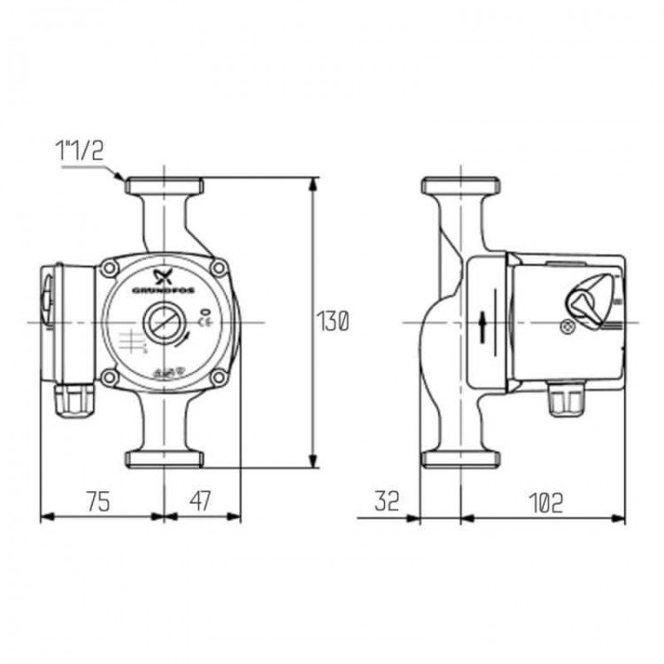 Насос циркуляц Grundfos 25/40 Icma № Р320 - Насос циркуляц Grundfos 25/40 Icma № Р320 - Магазин Водомет - 1БАЗА