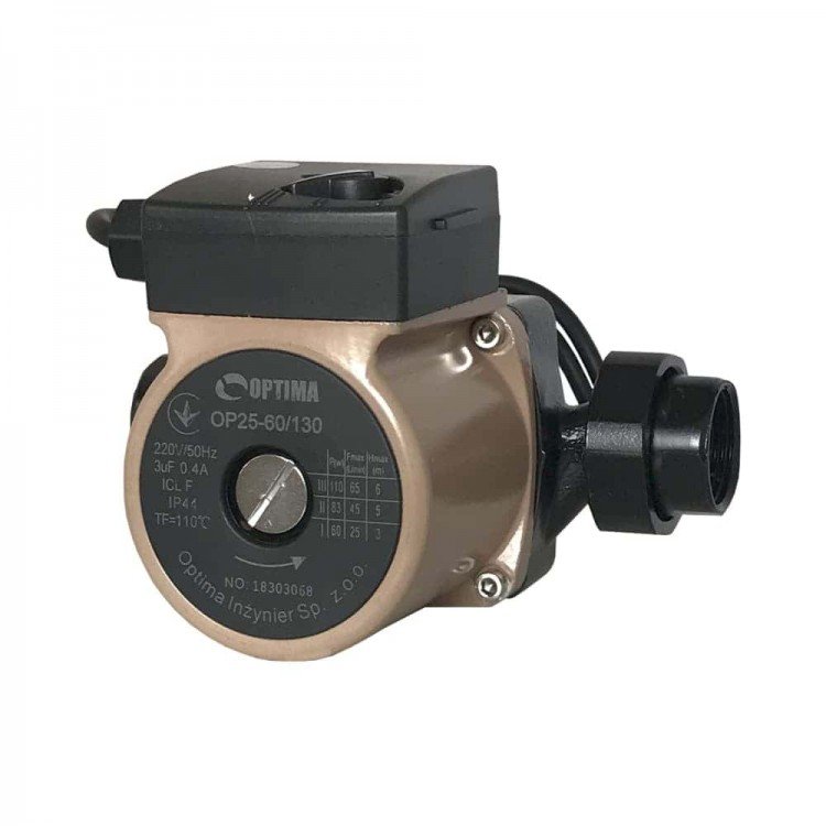 Циркуляційний насос Optima OP25-60/130 циркуляційний насос Optima OP25-60/130 - Optima Насос циркуляційний Optima OP25-60 130мм + гайки, + кабель з вилкою - Магазин Водомет - 1БАЗА