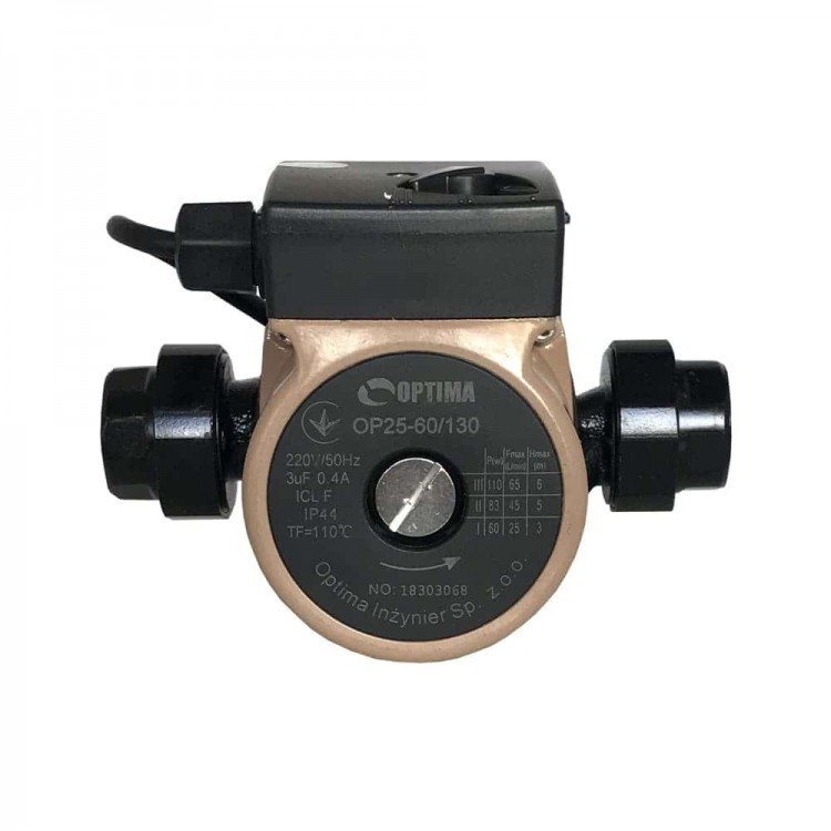 Циркуляційний насос Optima OP25-60/130 циркуляційний насос Optima OP25-60/130 - Optima Насос циркуляційний Optima OP25-60 130мм + гайки, + кабель з вилкою - Магазин Водомет - 1БАЗА