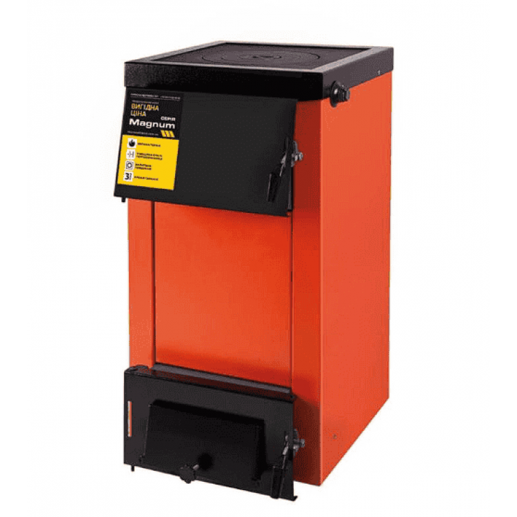 Сталевий твердопаливний котел Thermo Alliance Magnum SSF 12 з плитою - Thermo Alliance Магазин Водомет - Котли твердопаливні