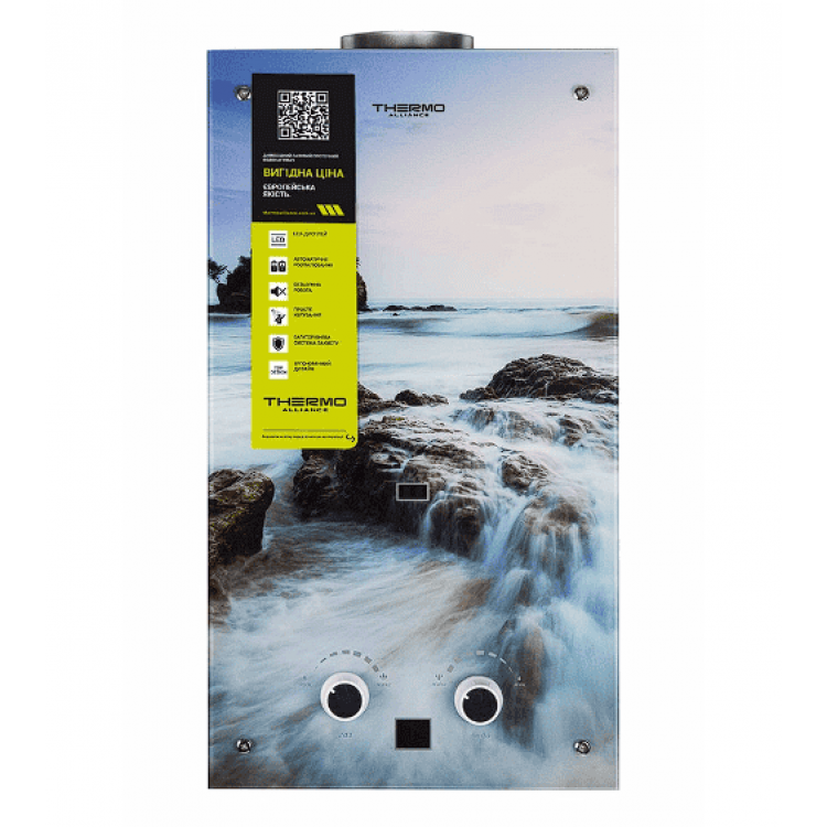 Колонка газова димохідна Thermo Alliance JSD20-10GA 10 л скло (море) - Thermo Alliance Колонка газова димохідна Thermo Alliance JSD20-10GA 10 л скло (море) - Thermo Alliance Магазин Водомет - Газові водонагрівачі