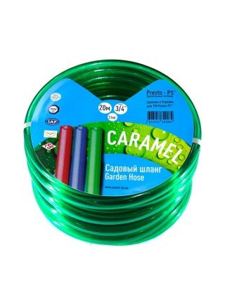 Шланг поливальний Presto-PS силікон садовий Caramel (зелений) діаметр 1/2 дюйма, довжина 20 м (CAR-1/2 20)