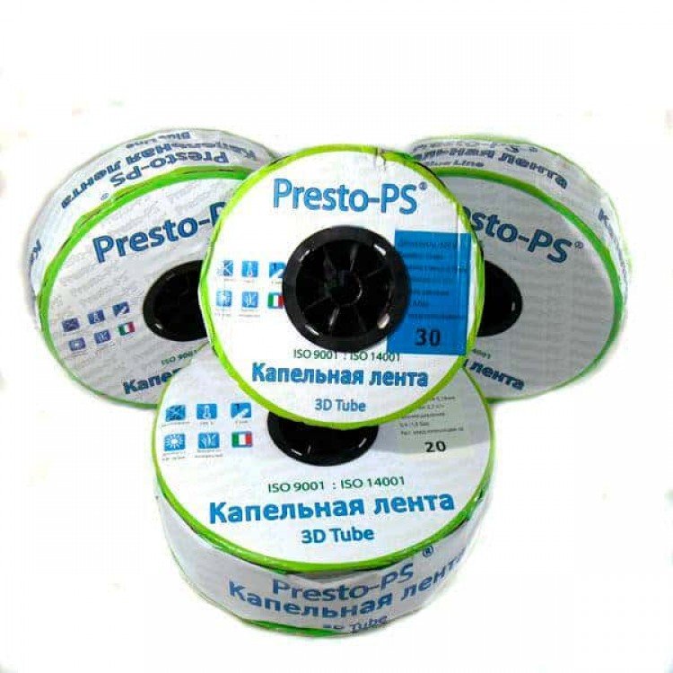 купити Крапельна стрічка Presto-PS емітерна 3D Tube крапельниці через 20 см витрата 2.7 л/год, довжина 500 м (3D-20-500) - Presto-PS Водомет в Києві купити Крапельна стрічка Presto-PS емітерна 3D Tube крапельниці через 20 см витрата 2.7 л/год, довжина 500 м (3D-20-500) - Presto-PS Водомет в Києві