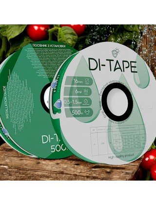 Крапельна стрічка емітерна Di-Tape крапельниці через 30 см витрата 1,00 л/год, довжина 1000 м (DI-30-1000) Крапельна стрічка емітерна Di-Tape крапельниці через 30 см витрата 1,00 л/год, довжина 1000 м (DI-30-1000)
