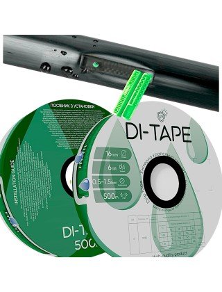 Крапельна стрічка емітерна Di-Tape крапельниці через 10 см витрата 2,00 л/год, довжина 200 м (DI-10-200)